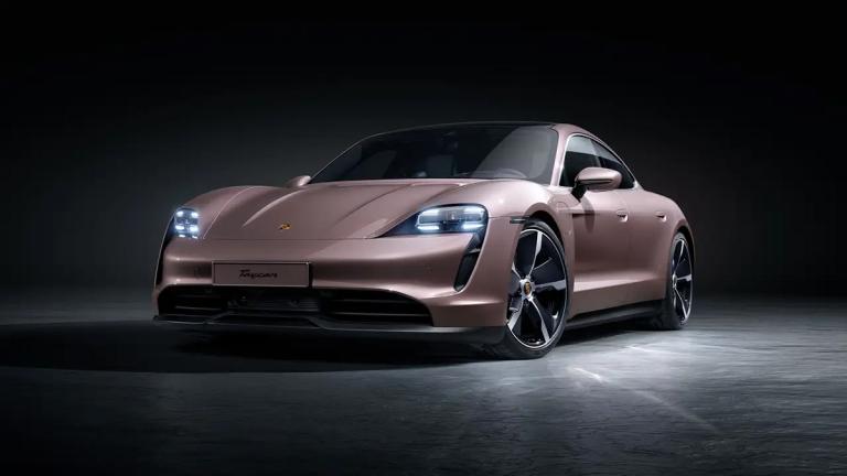 2023 Porsche Taycan in pink.